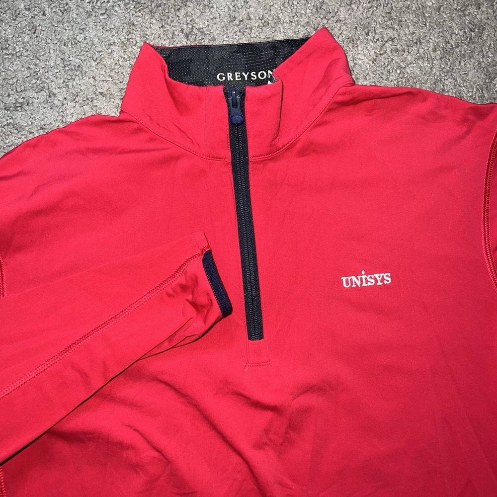 Greyson Men's Guild Sport Golf Performance 1/4 Zip Pullover Red Size Medium